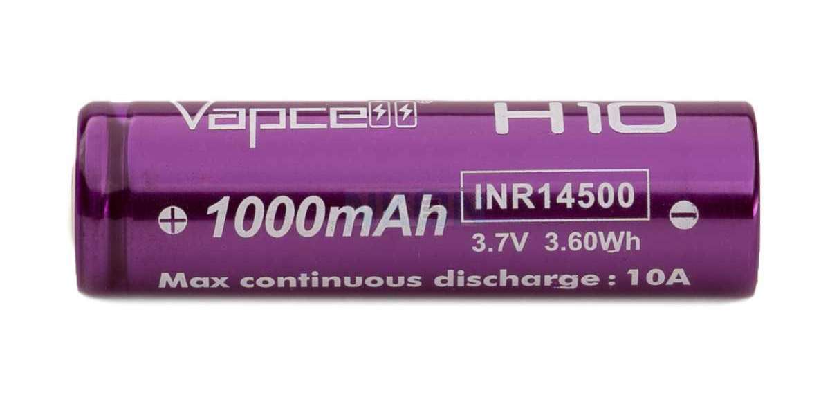 Power Up Your Devices with Vapcell H10 14500 Purple/White 10A Flat Top 1000mAh Battery
