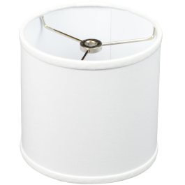 6 x 6 x 6 Drum Lampshade with Washer Attachment Small 6-6-6-w 6 Inch Width 6 Inch Height 6" 6" Linen Black Black