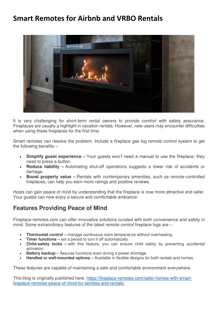 PPT - Smart Remotes for Airbnb and VRBO Rentals PowerPoint Presentation - ID:14615050